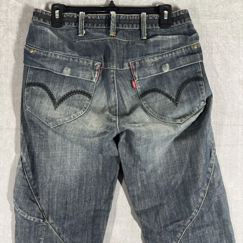 Vtg 2000’s Levi’s Engineered Jeans Men Size 33x32 Medium Wash Y2K Twisted Seams